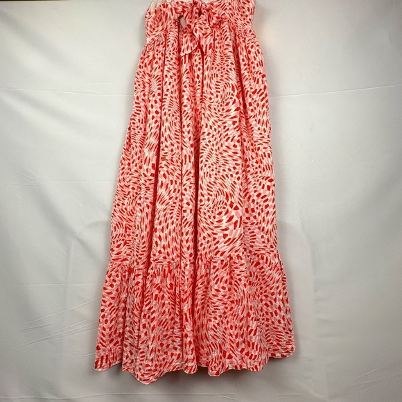 Fate Women Tiered Sleeveless Maxi Dress Sz M Babydoll Oversized Beachy Cut-out - Picture 7 of 16